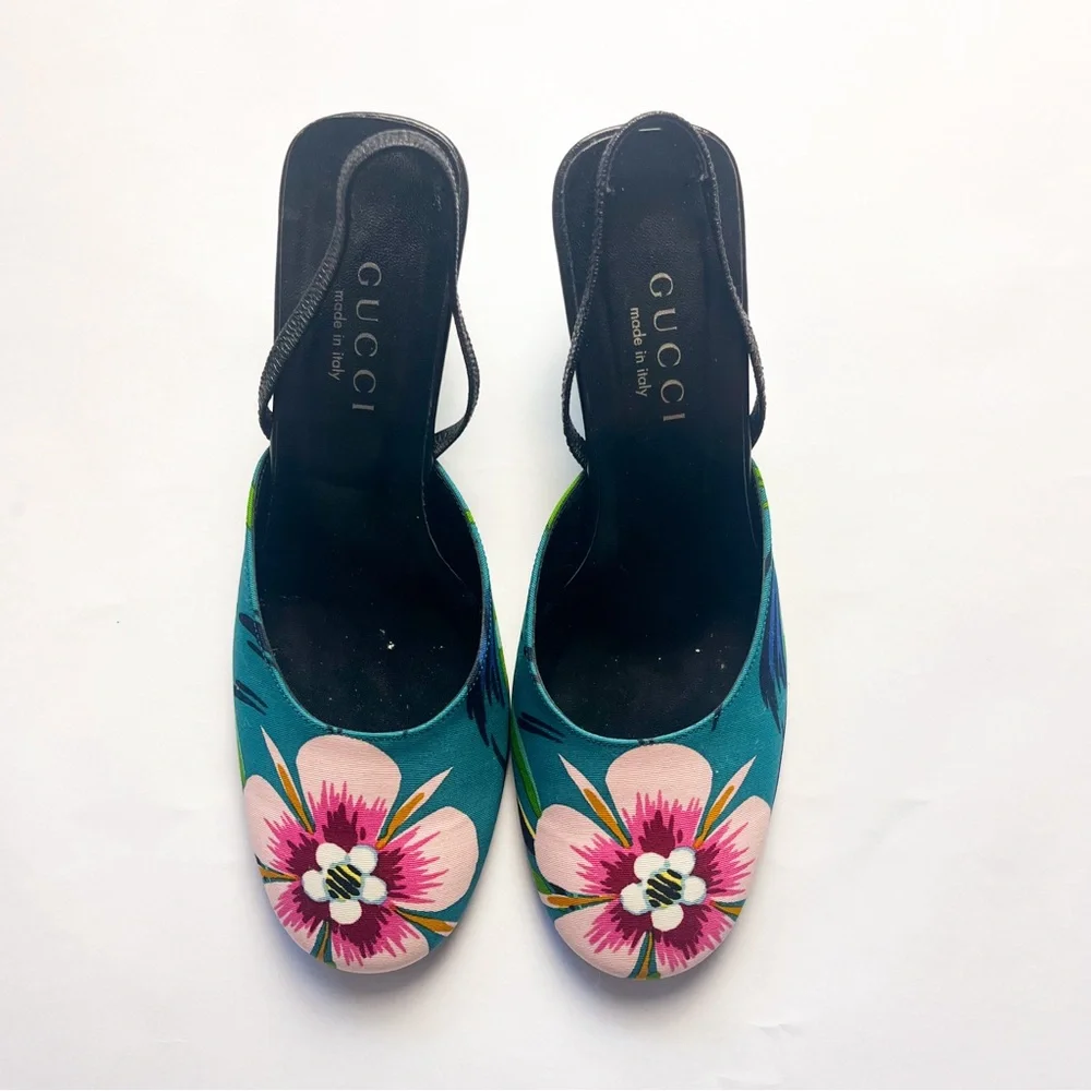 Gucci Spring 1999 Tom Ford Iconic Runway Slingback Mules 36 1/2 - Picture 2 of 5